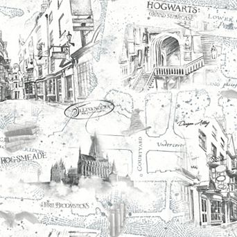 RoomMates Harry Potter Map Peel & Stick Wallpaper