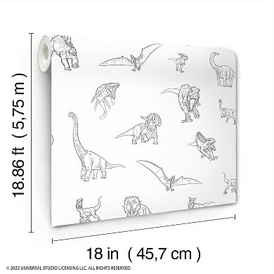RoomMates Jurassic World Dominion Dinosaurs Peel & Stick Wallpaper