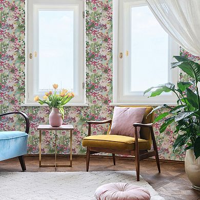 RoomMates Waverly Abstract Garden Peel & Stick Wallpaper