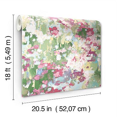 RoomMates Waverly Abstract Garden Peel & Stick Wallpaper