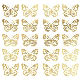 RoomMates Metallic Butterfly Wall Decals 20 pc Set