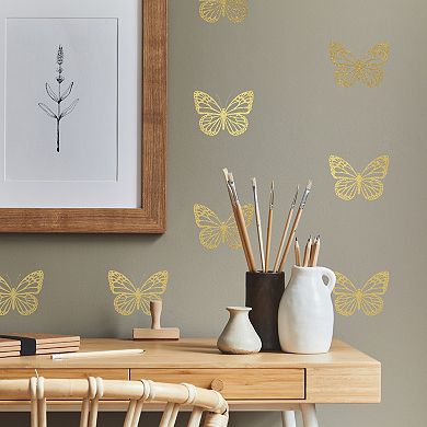 RoomMates Metallic Butterfly Wall Decals 20-piece Set