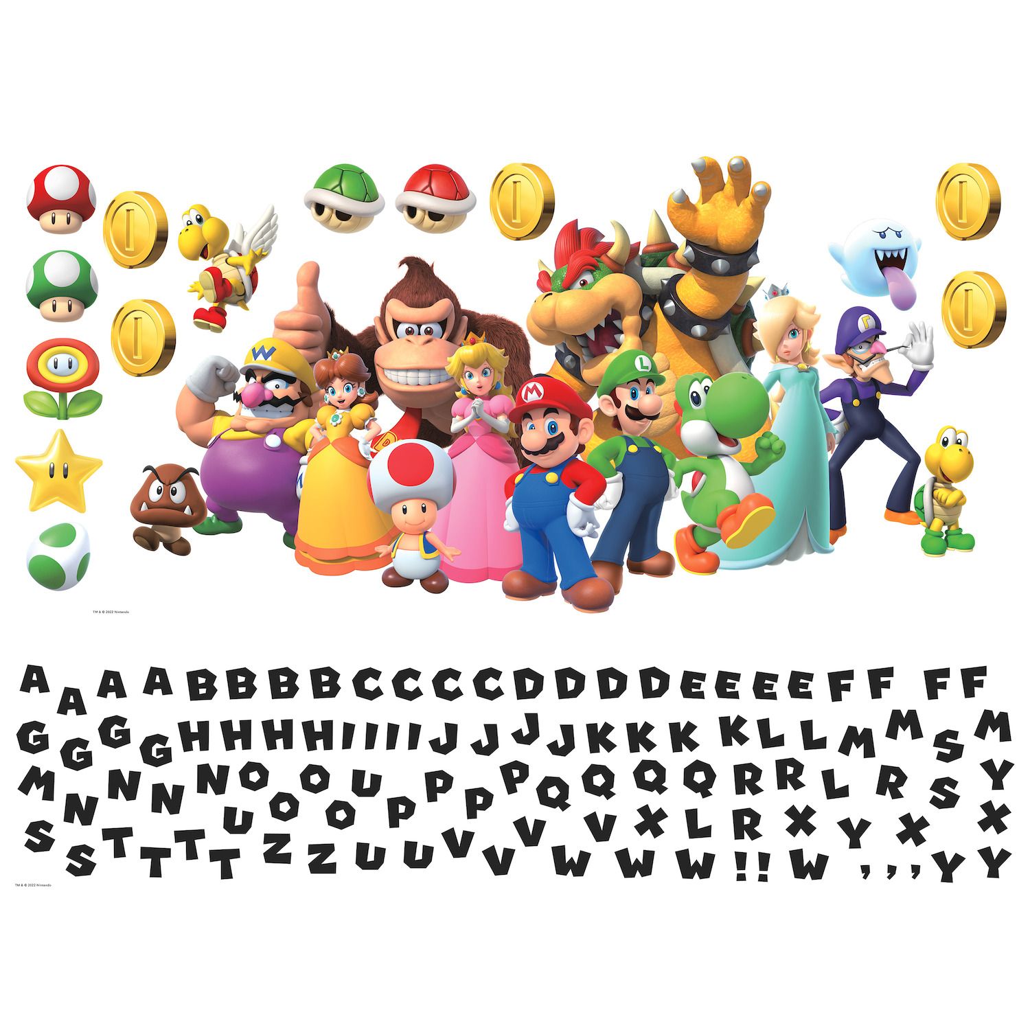 RoomMates Super Mario Wall Decals 122 Piece Set   6174748