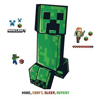 RoomMates Minecraft Creeper Wall Decals 12 pc Set
