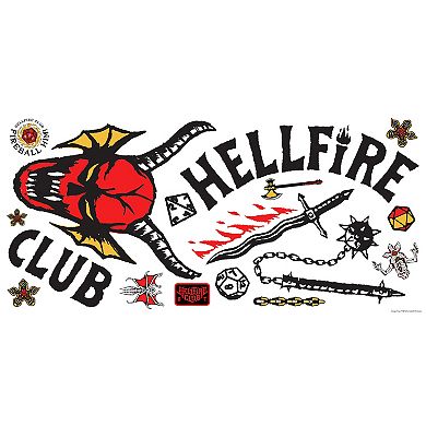 Netflix Stranger Things Hellfire Club Wall Decals 17-piece Set by RoomMates