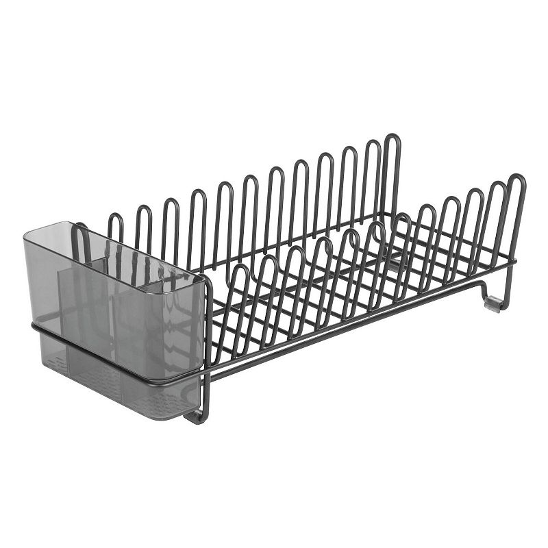 mDesign Large Kitchen Dish Drying Rack / Drainboard, Swivel Spout