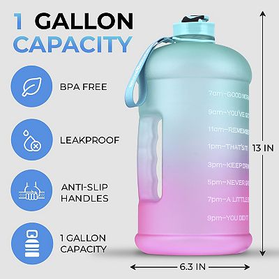 1 Gallon Water Bottle - Purple