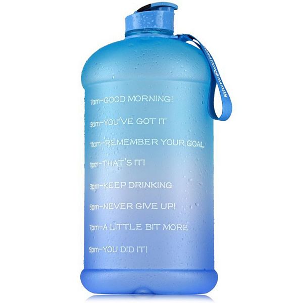 Zulay Kitchen Motivational Time Reminder Water Bottle