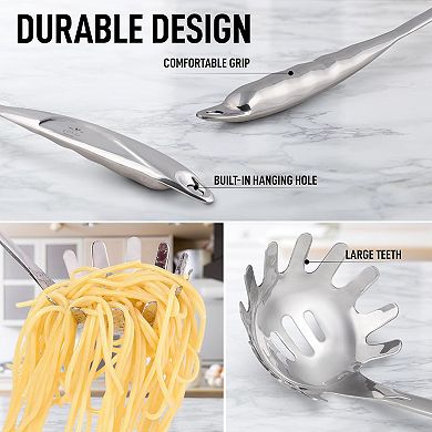 Zulay Kitchen Durable Stainless Steel Pasta Server