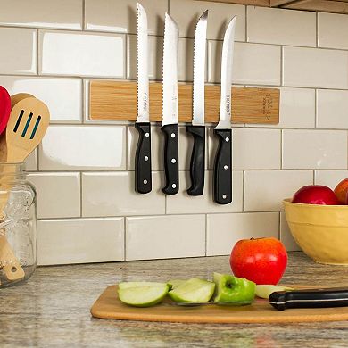 Zulay Kitchen Wooden Magnetic Knife Holder