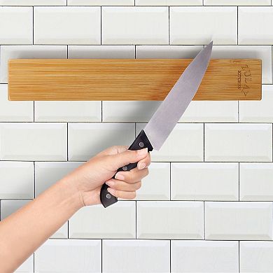 Zulay Kitchen Wooden Magnetic Knife Holder