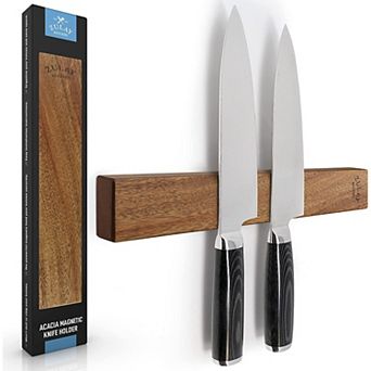 Zulay Kitchen Wooden Magnetic Knife Holder