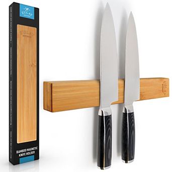 Zulay Kitchen Wooden Magnetic Knife Holder