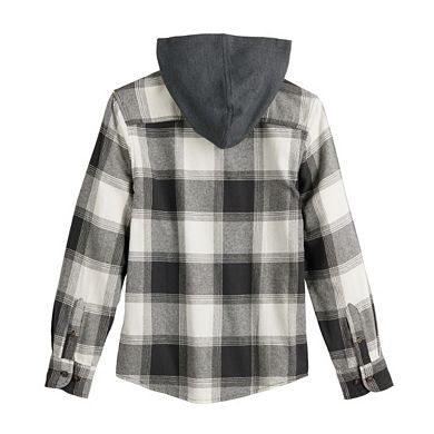 Boys 8-20 Sonoma Goods For Life® Hooded Flannel Shirt in Regular & Husky