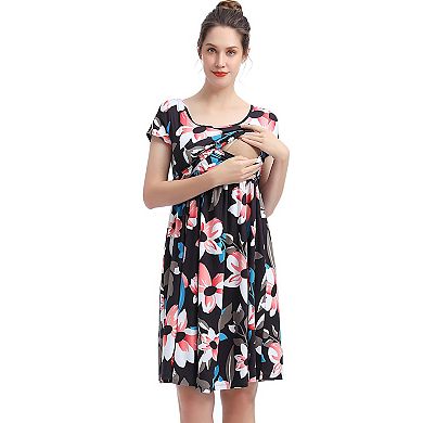 Maternity Pokkori Nursing Skater Dress