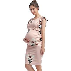 Maternity Pokkori Ruched Nursing Sheath Dress