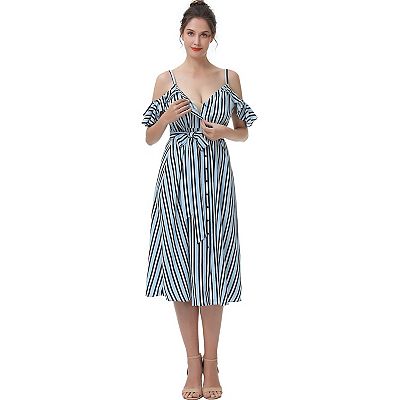 Maternity Pokkori Nursing Button Front Dress