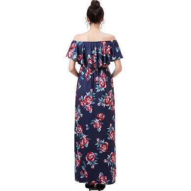 Maternity Pokkori Nursing Floral Print Maxi Dress