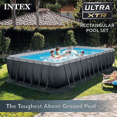 Intex Ultra XTR Frame 24' x 12' x 52" Swimming Pool with Protective Sun Canopy