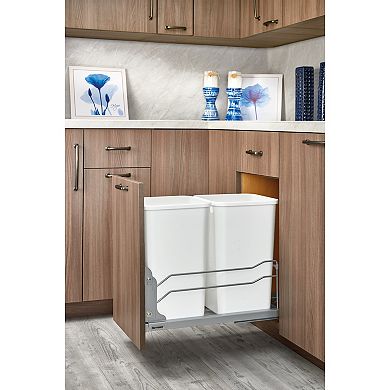 Rev-a-shelf Double Pullout Trash Can 27 Qt. W/ Soft-close, 53wc-1527scdm-212