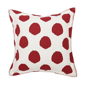 Carol & Frank Ruby Red Dots Throw Pillow