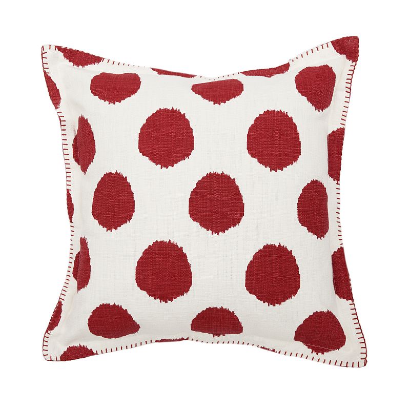 Carol & Frank Ruby Red Dots Throw Pillow, 20X20