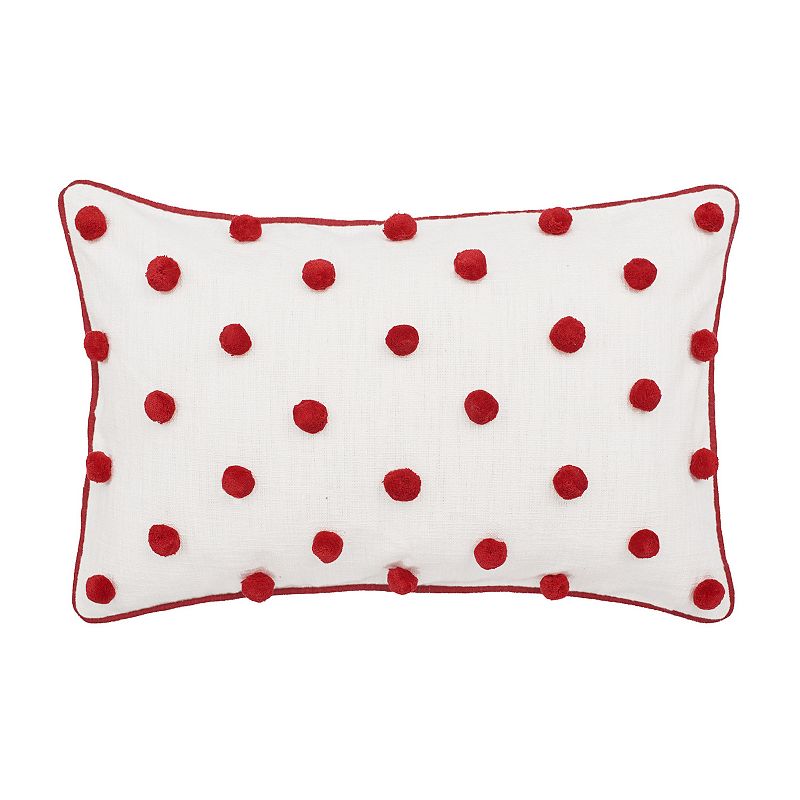 Carol & Frank Ruby Red Dots Lumbar Throw Pillow, 14X22