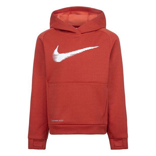 Nike dri fit online hoodie red