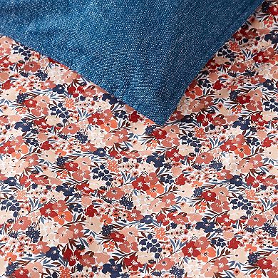 Wrangler Prairie Floral Red Duvet Cover Set