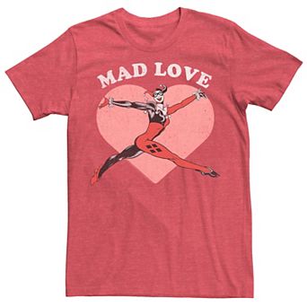Men's Batman Harley Quin Mad Love Heart Logo Tee