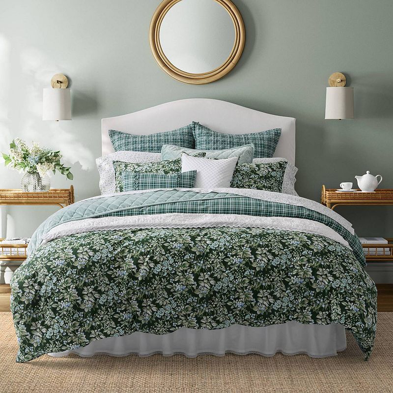 50630315 Laura Ashley Bramble Floral 7-piece Comforter Set, sku 50630315