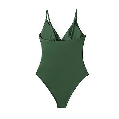 Women's CUPSHE Green One-Piece Swimsuit