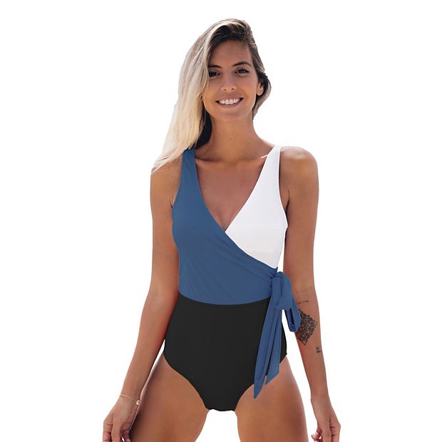 CUPSHE Women's One Piece Swimsuit One Shoulder Tie Strap Color