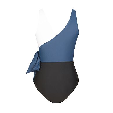 Women's CUPSHE Color Block Side-Tie One-Piece Swimsuit