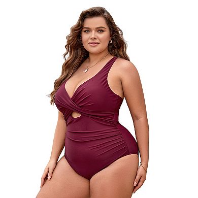 Plus Size CUPSHE Back-Tie One-Piece Swimsuit