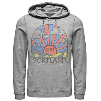 Men's Trendy Portland Sun Festival Vintage Hoodie
