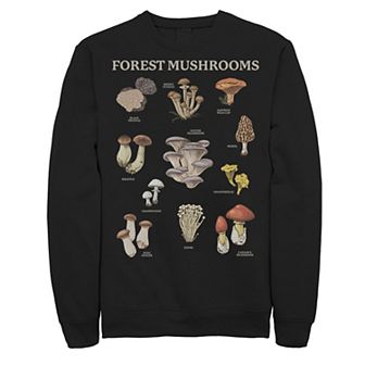 Men's Wild Forest Mushrooms Draws Sweatshirt