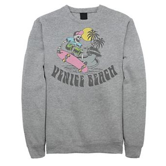 Men's Venice Beach Skeleton Skateboarding Sweatshirt