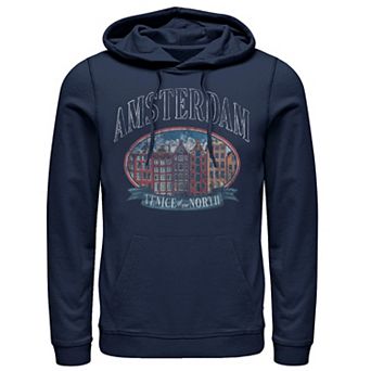 Men's Trendy Amsterdam Venice Of The North City Circle Hoodie