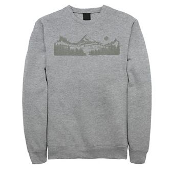 Men's Mountain Scene Draw Lines Sweatshirt