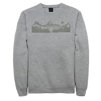Men's Mountain Scene Draw Lines Sweatshirt
