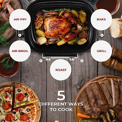 CUCKOO 5-in-1 XL 6-Qt. Air Grill with Air Fryer, Roast, Bake & Broil Functions