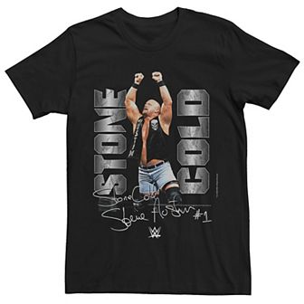 Men's WWE Stone Cold Signature Poster Tee