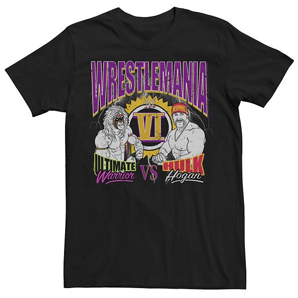 Men's WWE Retro Wrestling Ultimate Warrior vs Hulk Hogan Tee