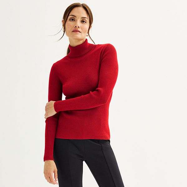 Women's Nine West Ribbed Turtle Neck Sweater