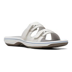 Clarks shoes deals white sandals