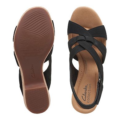 Clarks® Giselle Beach Women's Nubuck Leather Wedge Sandals