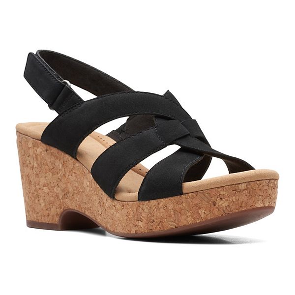 Clarks® Giselle Beach Women's Nubuck Leather Wedge Sandals