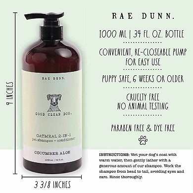 Rae Dunn Puppy Love. Oatmeal 2-IN-1 Pet Shampoo & Conditioner