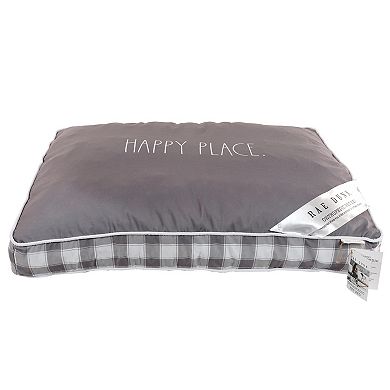 Rae Dunn "Happy Place" Orthopedic Pet Pillow Bed 